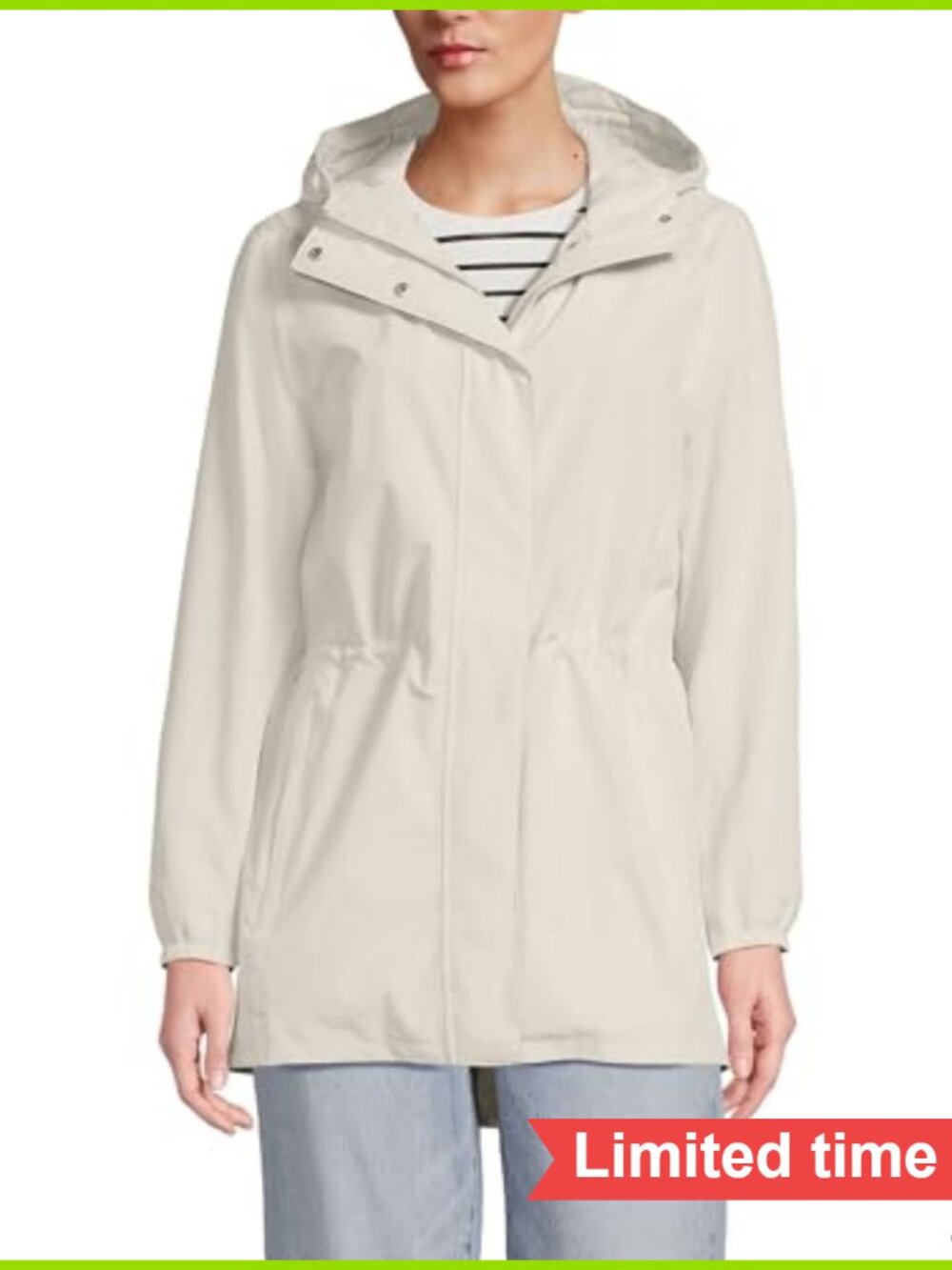 Waterproof Packable Raincoat - Lightweight Women's Hooded Jacket